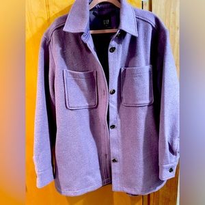 GAP Wool Utility Jacket Medium Purple/Lavender